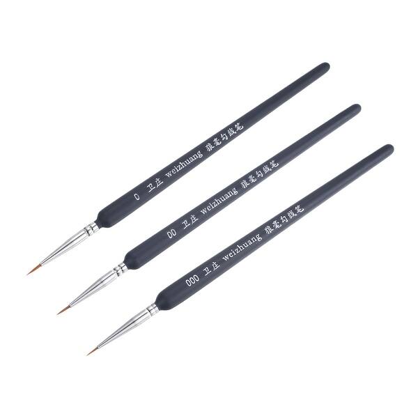 slide 2 of 8, Detailing Paint Brushes Sets Bristle Wood Handle