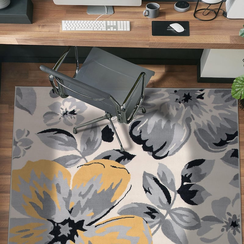 World Rug Gallery Modern Floral Design Area Rug