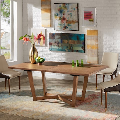 Connie Mid-Century Extending Wood Dining Table by iNSPIRE Q Modern - Walnut