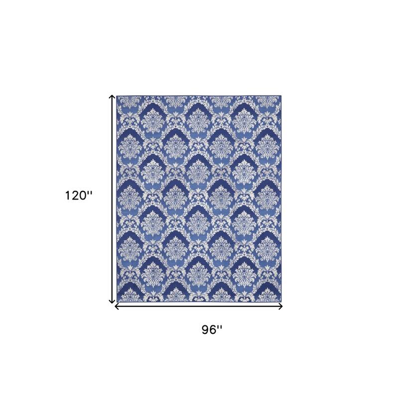 Hocu Power Loomed Distressed Non Skid Stain Resistant Area Rug By HomeRoots - 120' X '96' X '0.39
