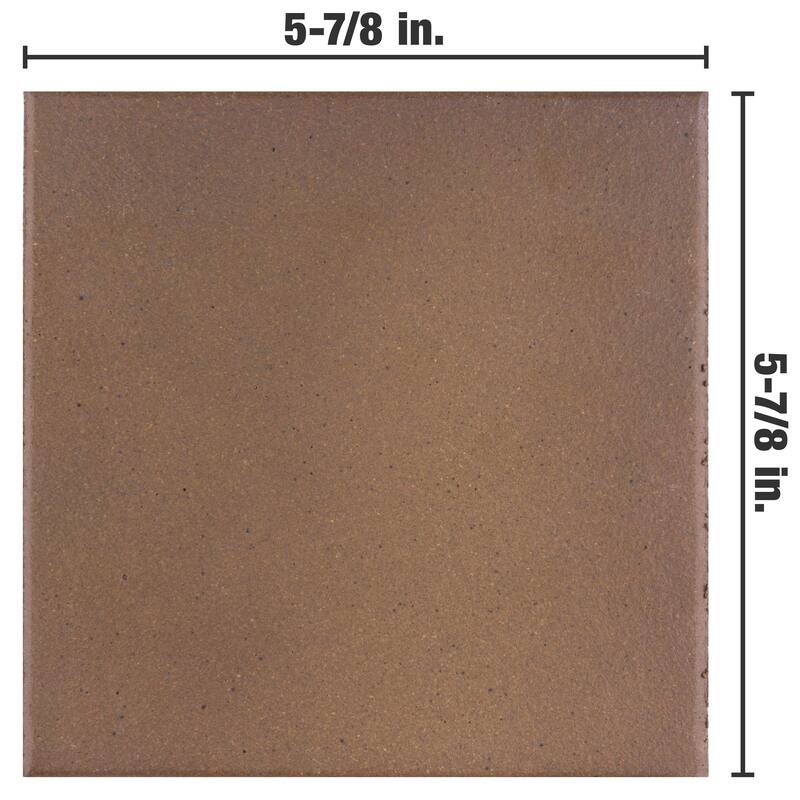 Merola Tile Quarry Flame Brown 5-7/8" x 5-7/8" Ceramic Floor and Wall Tile