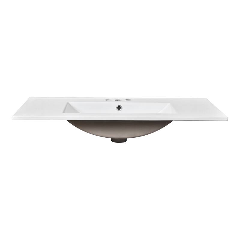 36'' Freestanding Bathroom Vanity with White Integrated Ceramic Sink