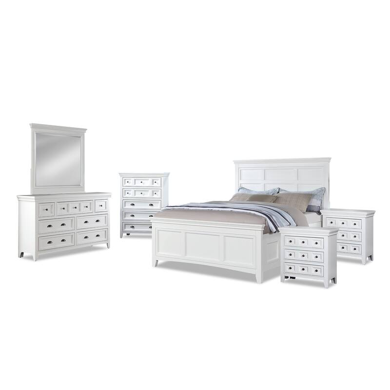 Furniture of America Saer 6-Piece Storage Platform Bedroom Set with USB Port