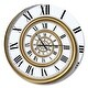 preview thumbnail 2 of 8, Designart 'Time Spiral in Antique Style' Oversized Contemporary Wall CLock