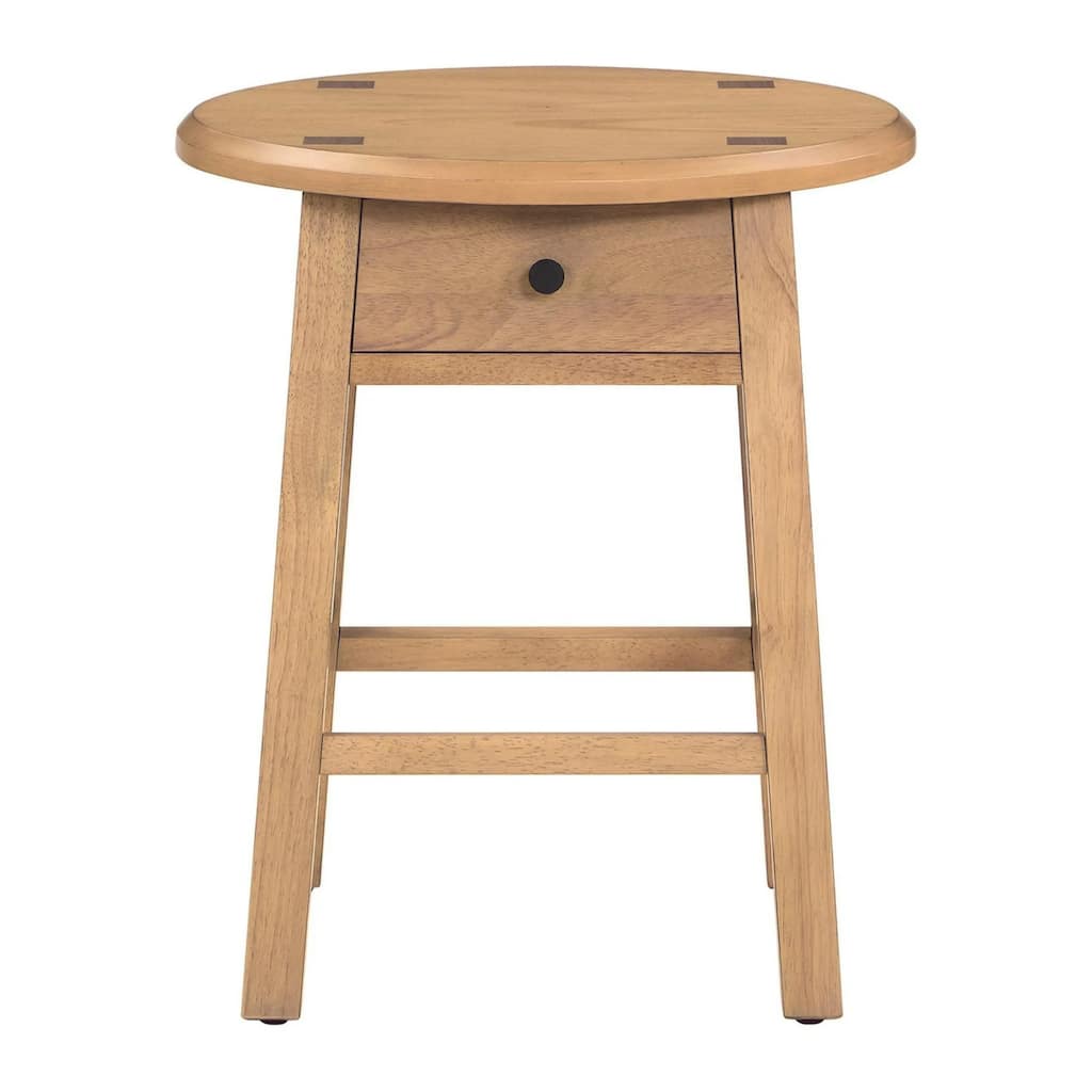 Coffee Table Natural Side Table with Drawer, Bedside Table Nightstand Lamp Table End Table Corner Table