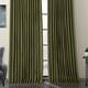 Exclusive Fabrics Faux Linen Extra Wide Room Darkening Curtain Panel