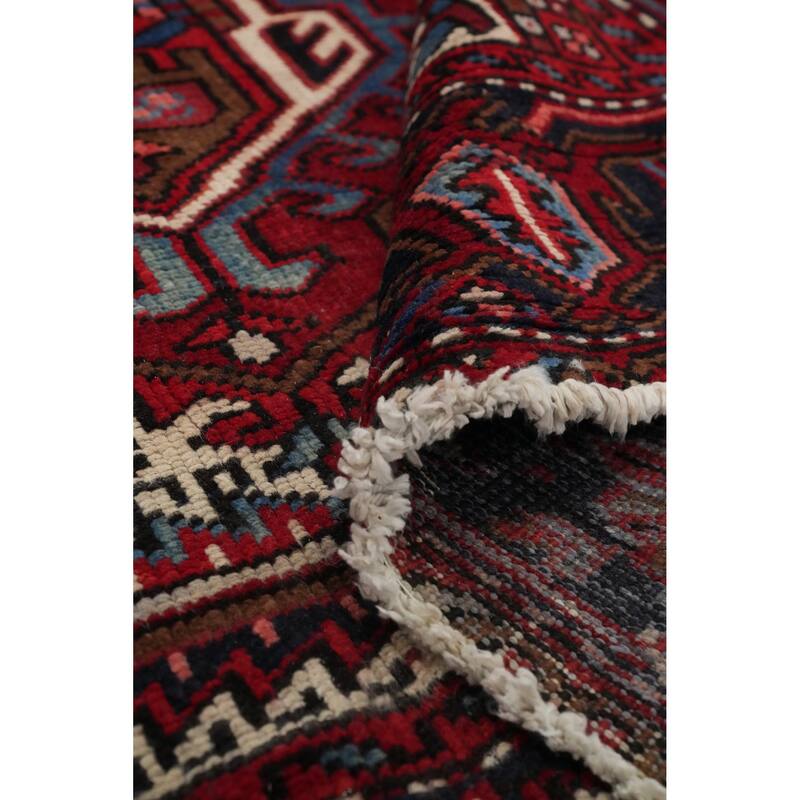 Hand Knotted Oriental 100% Wool Carpet Traditional Medallion Red Heriz Area Rug - 12' 2'' X 8' 3''