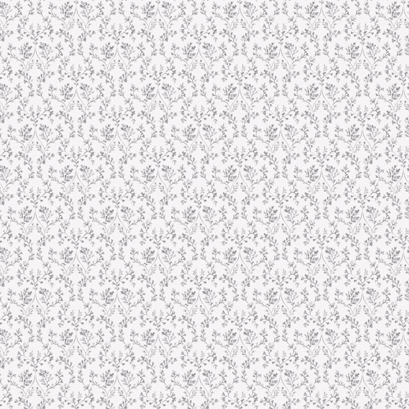 Galerie Wallcoverings Small Prints Ogee Floral Non-woven Matte Wallpaper Roll - 33-feet long x 21-inches wide - Black/Grey