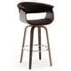 preview thumbnail 129 of 186, 26"/29" Faux Leather Swivel Bar Stools, Wood Counter Stool Brown - Bar Height