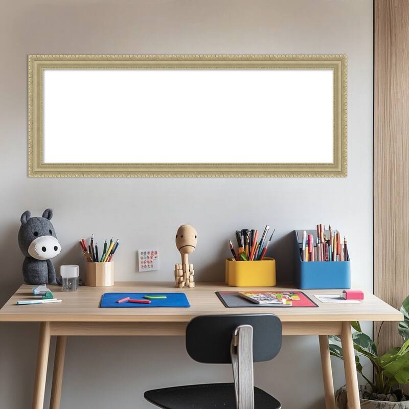 Amanti Art Champagne Teardrop Framed Dry Erase Magnetic Board