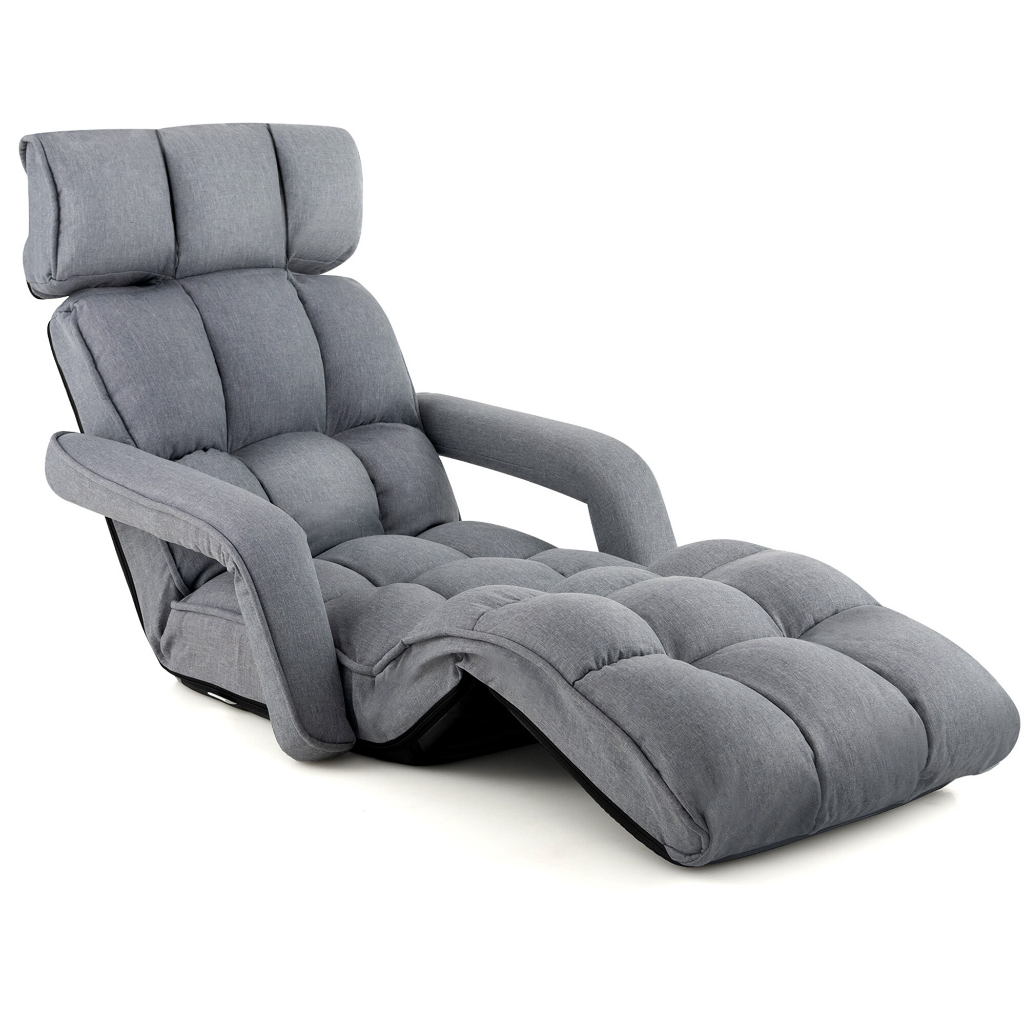 Costway 6 Position Adjustable Floor Chair for Adults Foldable Lazy See Details Bed Bath Beyond 37929224