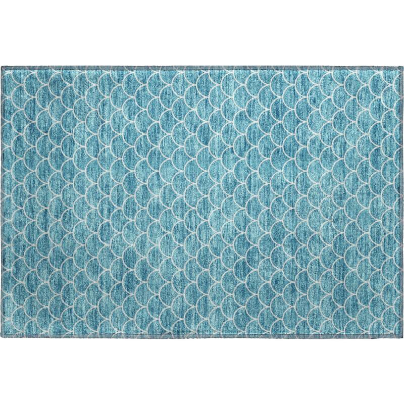 Premium Washable Super Soft Geo Scallops Mayfield Rug