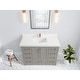 preview thumbnail 29 of 161, Willow Collection 48 in W x 22 in D x 36 in H Boston Single Bowl Sink Bathroom Vanity with Countertop 2"White Quartz - Elephant Skin Gray