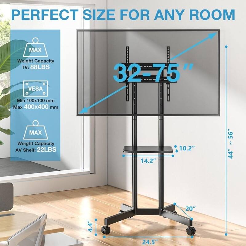 Portable Rolling TV Stand