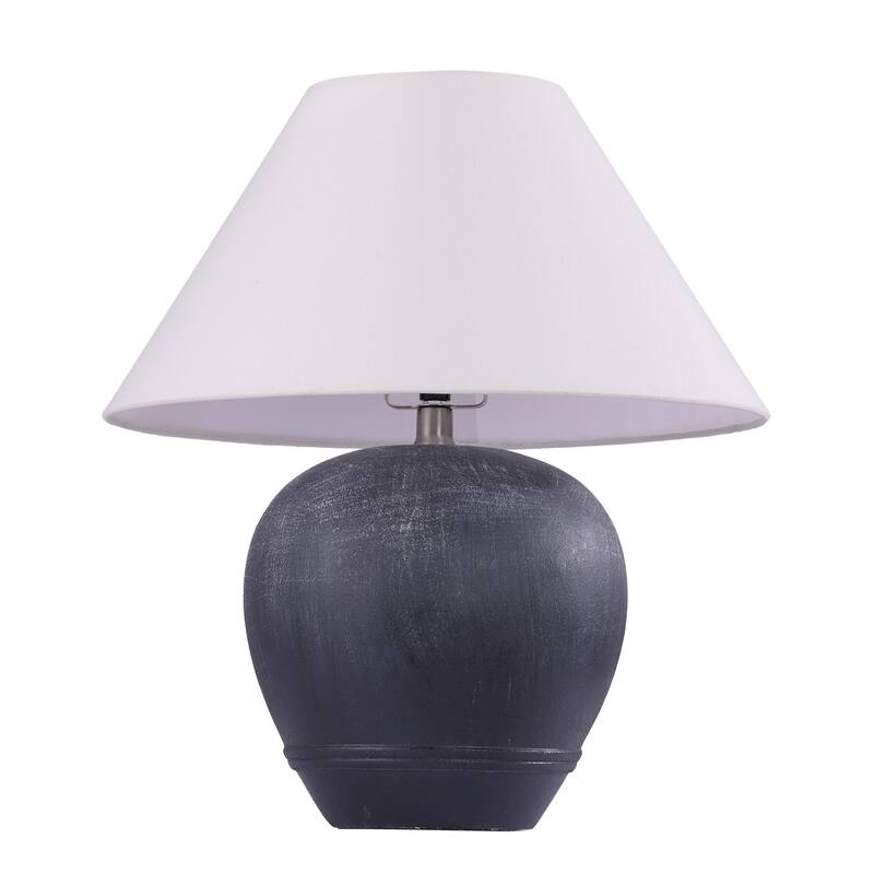 Modern Ceramic Table Lamp with Cone Linen Shade