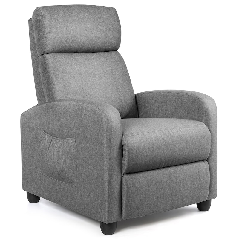 Recliner Massage Sofa Chair Fabric Reclining Chair - Grey