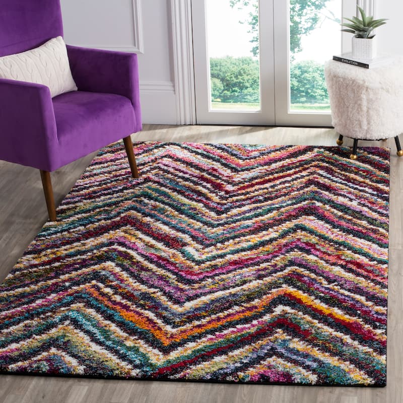 SAFAVIEH Fiesta Shag Andolina Abstract Rug - 4' x 6' - Multi