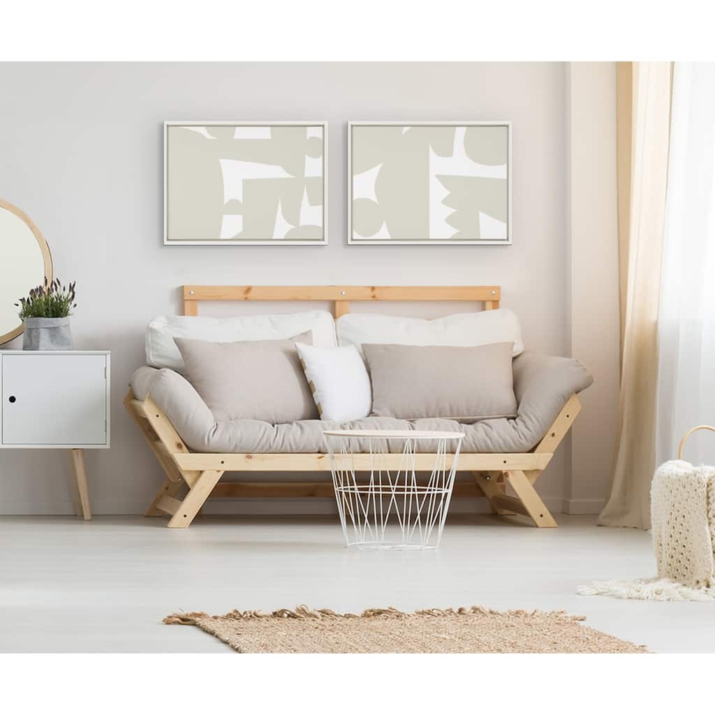 Kate and Laurel Sylvie Quiet Jungle Abstract Canvas by Kelly Knaga