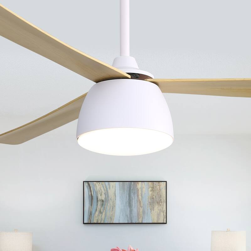 Sofucor 46 Inch Ceiling Fans with Light,Small Indoor/Outdoor,Remote Control,3 ABS Blades