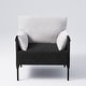 preview thumbnail 6 of 28, Two-Tone Upholstered Accent Chair with Wrapped Armrests