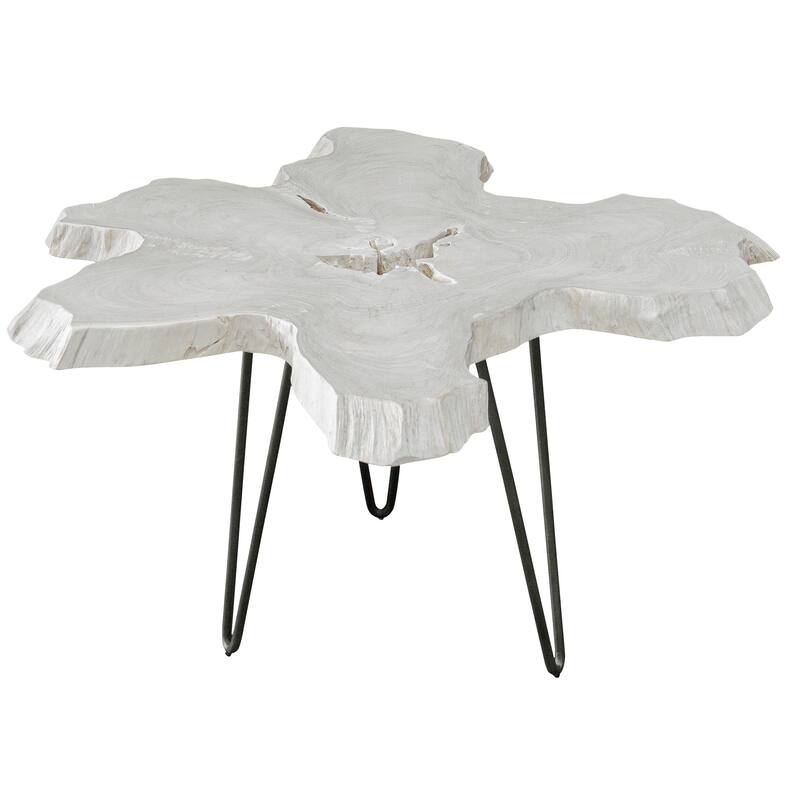 Uttermost Trillium Bleached Teak Coffee Table - 38"W x 17"H x 28"D