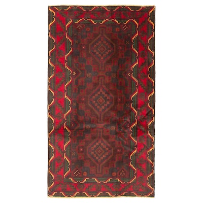 ECARPETGALLERY Hand-knotted Teimani Charcoal Wool Rug - 3'8 x 6'7