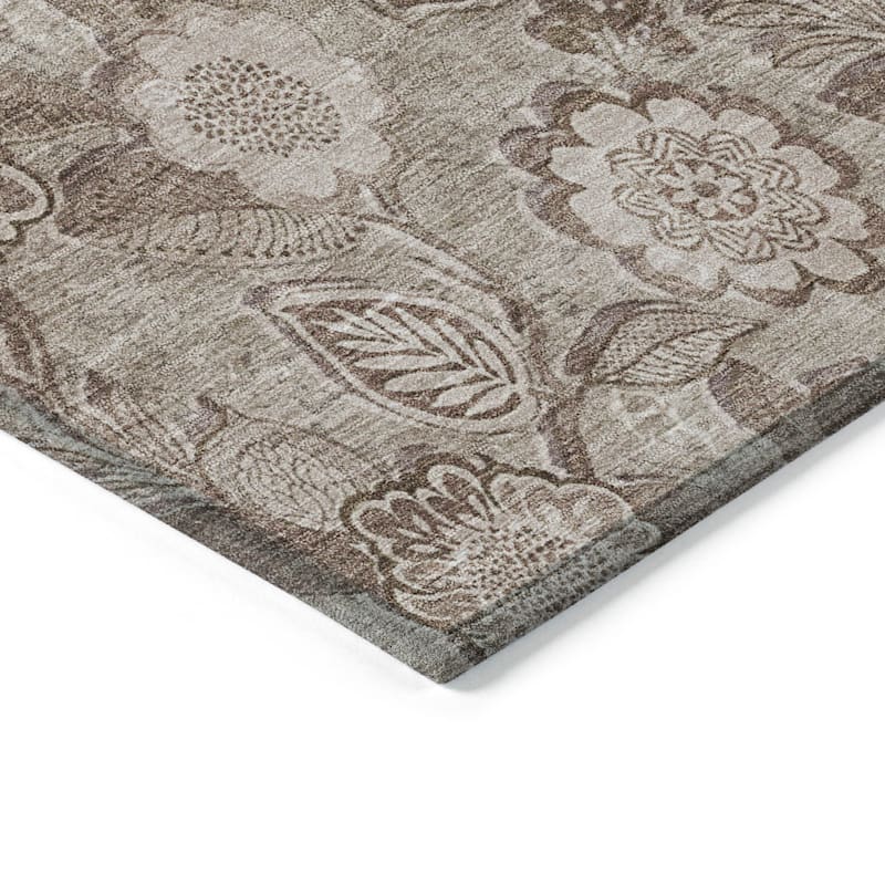 HomeRoots Floral Transitional Rectangle Outdoor Rug