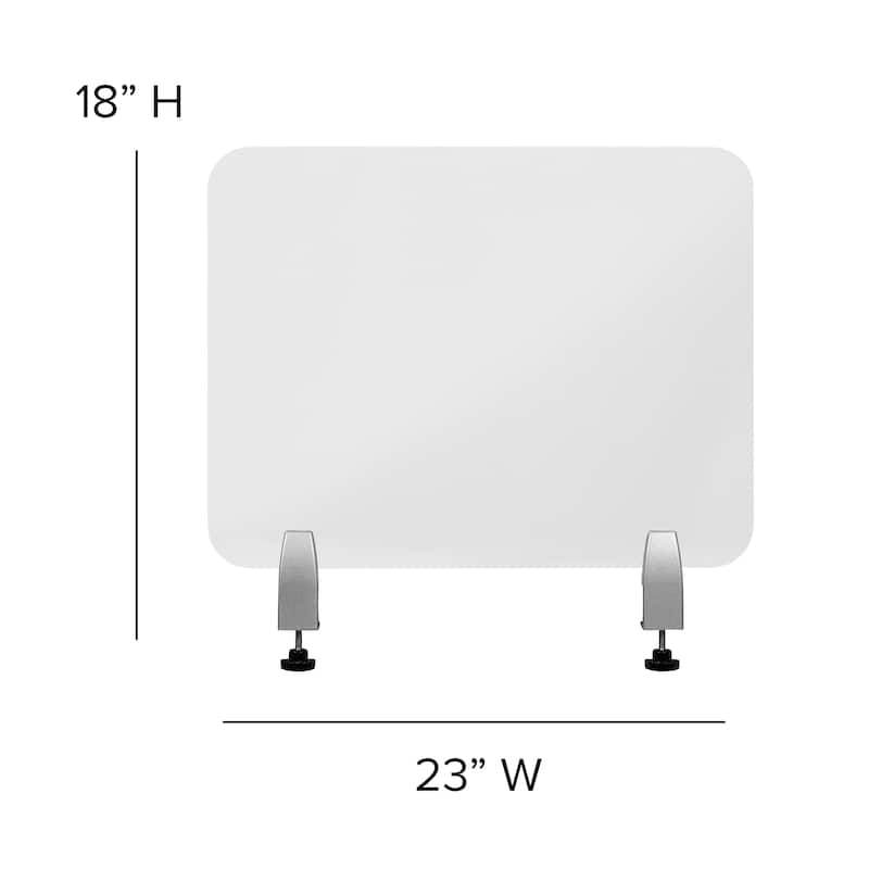 Clear Acrylic Desk Partition (Hardware Included)