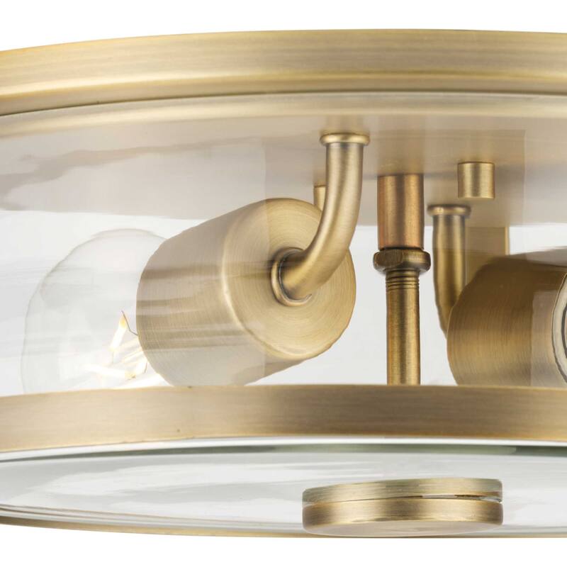 Progress Lighting P350253 Gilliam 2 Light 13" Wide Flush Mount Drum