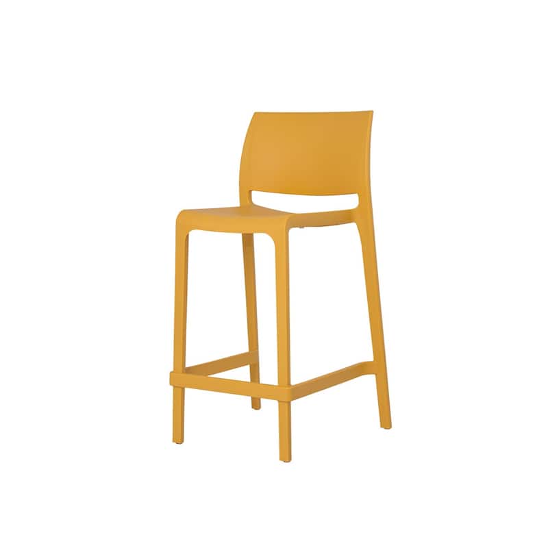 Sensilla Resin Stackable Counter-height Bar Stools, Set of 2