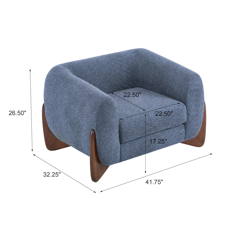 Tina Modern Upholstered Boucle Arm Club Chair by Christopher Knight Home