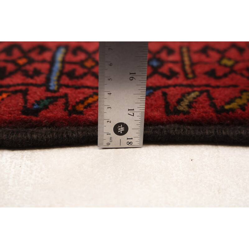 ECARPETGALLERY Hand-knotted Teimani Black, Red Wool Rug - 3'6 x 6'3