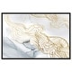 preview thumbnail 2 of 20, Oliver Gal 'Sublime Perception Light' Abstract Wall Art Framed Canvas Print Patterns - Gold, Blue