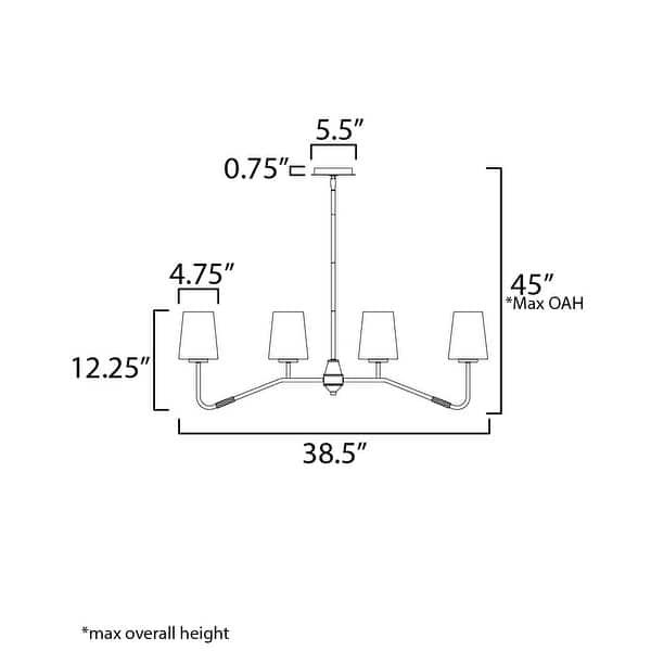 Maxim 12697WT Durham 4 Light 5" Wide Linear Pendant