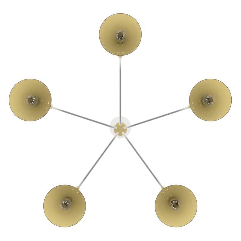 Hunter Grove Isle 5-Light Chandelier, Dining Room, Entry, Mid-Century Modern, Geometric