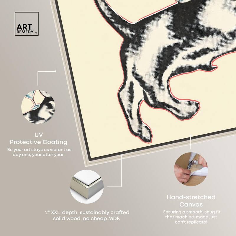 Martini Pup II Canvas by Art Remedy