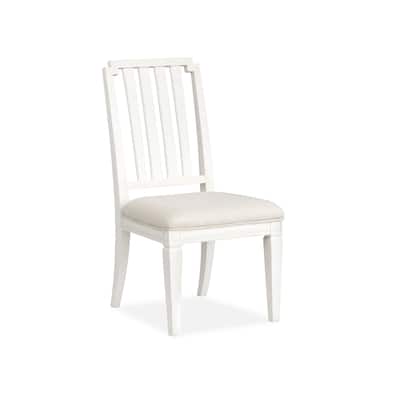 Magnussen Home Willowbrook Egg Shell White Upholstered Side Chair Two Pack - 20''W x 23.63''D x 40''H