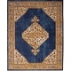 preview thumbnail 12 of 23, Nourison Grafix Indoor Persian Area Rug 5' 3" x 7' 3" - Gold/Navy - Rectangle