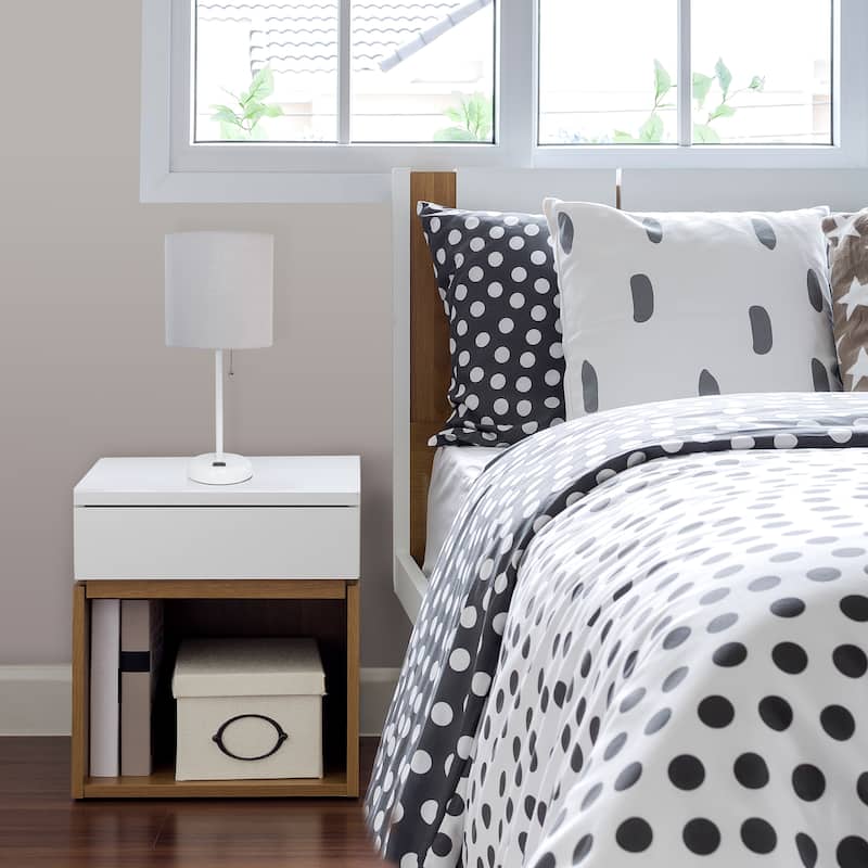 Simple Designs 9.5" Desk Lamp with Charging Outlet and LED Bulb Included - 19.50
