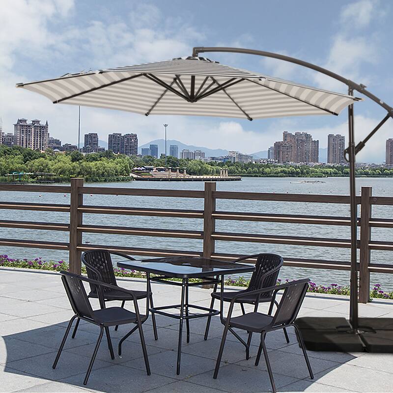 10ft Outdoor Patio Hanging Cantilever Umbrella