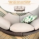 preview thumbnail 7 of 54, 11-Piece Outdoor Wicker Half-Round Furniture Set, Half-Moon Sectional Sofa Set All Weather Rattan Curved Conversation Sets