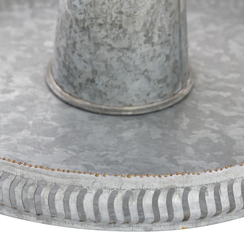 Metal Tiered Server - Silver - Roche River Decor