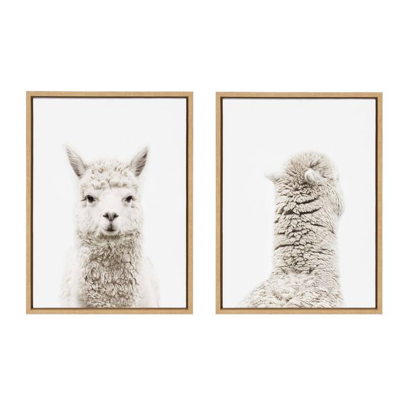Kate and Laurel Sylvie Animal Front And Back Framed Canvas By Amy Peterson
