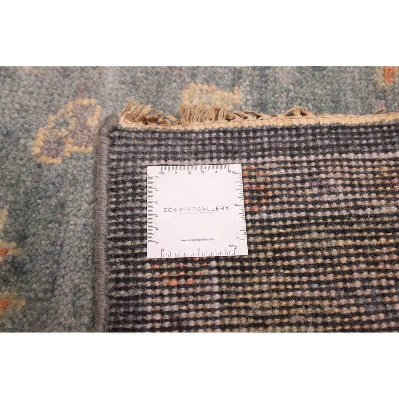 ECARPETGALLERY Hand-knotted Modern Oushak Dark Teal Wool Rug - 8'0 x 9'11