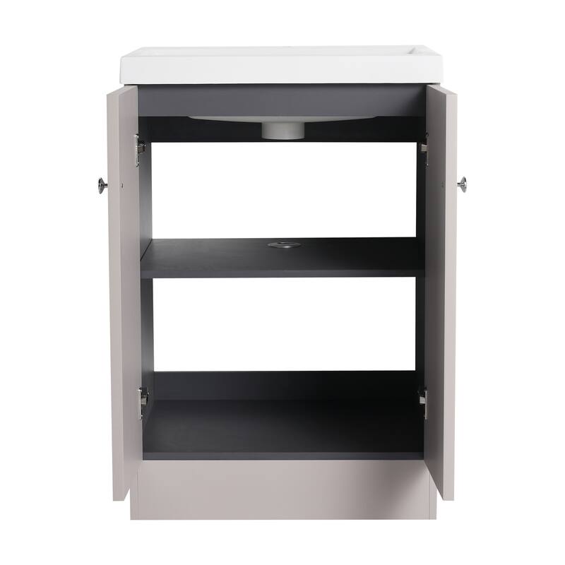 ARTCHIRLY 24/30/36 Inch Bathroom Vanity with Sink, Freestanding Bathroom Vanity with Soft Close Door and Adjustable Shelf