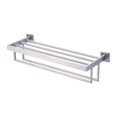 WOWOW 2-Tier Stainless Steel Bath Towel Rack