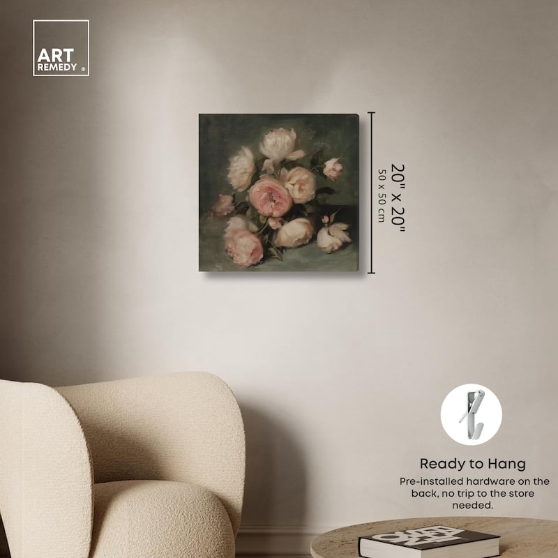 Roses in Shadow I Canvas by Art Remedy, Gallery Wrapped