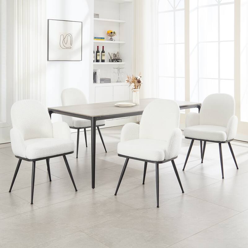Fabric Upholstered Dining Chairs Set of 2/4 with Arms - 34.8"H x 23.2"W x 22.8"D