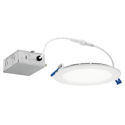 Kichler Direct-to-Ceiling 6 inch Round Slim 27K LED Downlight in White