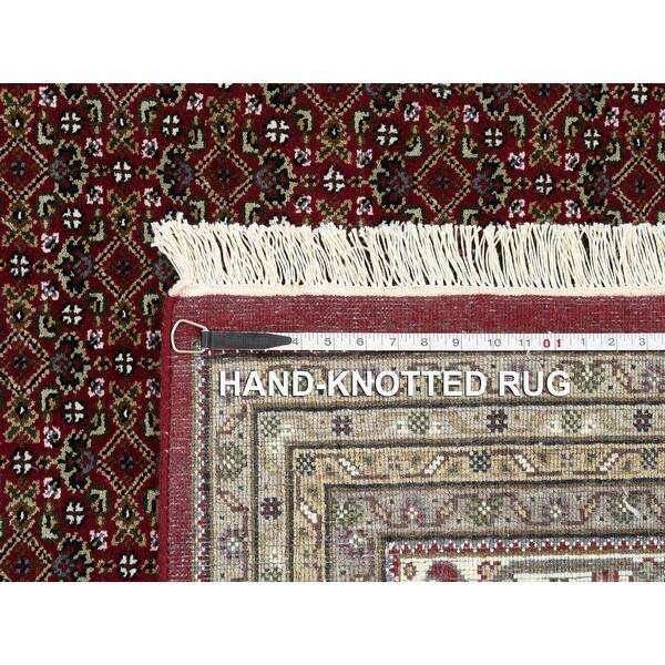 Shahbanu Rugs Mahogany Red Tabriz Mahi with Fish Medallion Design, 175 ...